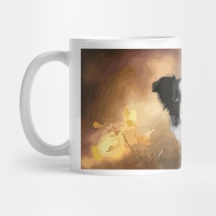 Border Collie Digital Painting Mug